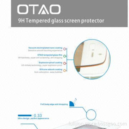 9h 0.15mm 0.2mm 2.5D curved edge round angle tempered-glass screen protector for Huawei p6